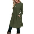 thumbnail image 5 of Midi Dresses For Women Sevevn Women's Long Sleeve Dress Tunic Sweater Dresses with Pockets Fashion 2025 Buttons Side, 5 of 5