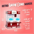 thumbnail image 2 of Snow Cone Shaved Ice Machine - Retro Table-Top Slushie Machine Makes 20 Icy Treats - Includes 2 Reusable Plastic Cups & Ice Scoop - Retro Red, 2 of 5