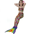 thumbnail image 2 of Girls Mermaid Tail Swimsuit Bikini Set Swimwear Swimming Costume Bathing, 2 of 4