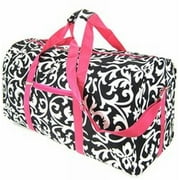 World Traveler Pink Damask Gym Duffle Bag 21-inch