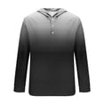 thumbnail image 2 of ameIAEA Mens Fall Hooded Sweatshirts Long Sleeve Button Pullover Tops Gradient Color Casual Shirts, 2 of 4