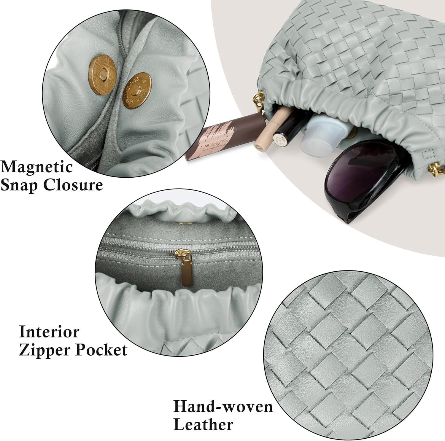 Small Crossbody Bag For Women Trendy.Dumpling Bag Clutch Purse For Women Evening Bag Cloud Purse Vegan Leather Hobo Bag