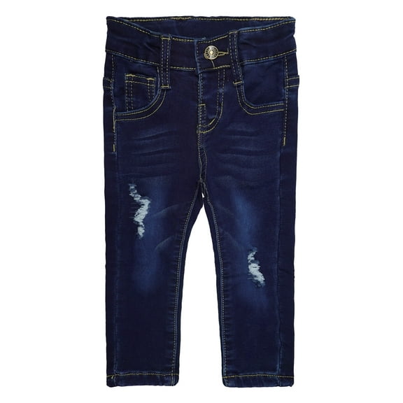 KIDSCOOL SPACE Baby Little Boys Girls Jeans,Ripped Strechy Denim Soft Slim Pants,2-3 Years