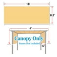 thumbnail image 3 of SUNRISEUMBRELLA 18' x 8.2' Universal Replacement Canopy Top Cover for Pergola Structure(Canopy Only)(Yellow with white), 3 of 5