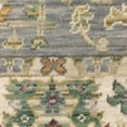 thumbnail image 6 of HomeRoots 509289 2 x 3 ft. Gray Ivory Orange Teal Green Charcoal Blue & Red Oriental Power Loom Stain Resistant Rectangle Area Rug with Fringe, 6 of 8