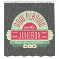 thumbnail image 3 of Ambesonne Mint Green Shower Curtain, Retro 50s Music Box, 69"Wx75"L, Mint Green Hot Pink, 3 of 3