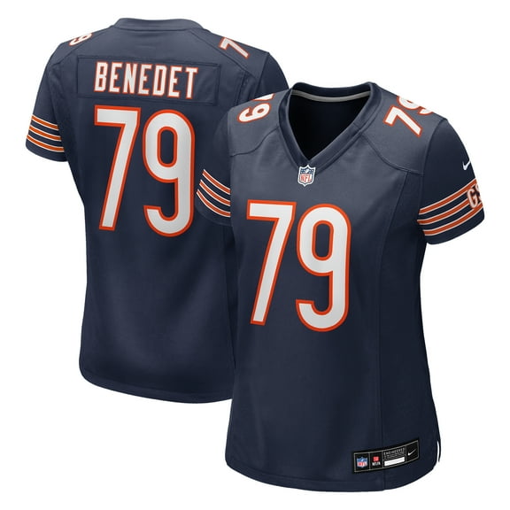 Women's Nike Theo Benedet Navy Chicago Bears Team Game Jersey