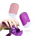 thumbnail image 3 of Mini ventilador USB de bolsillo batería de litio incorporada ventilador de aire acondicionado de viaje recargable humidificador purificador de aire F015, rosa claro, 3 of 4