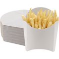 thumbnail image 1 of POWKOL - Paquete de 100 recipientes para papas fritas de 113 g, recipientes blancos para papas fritas, vasos desechables para refrigerios, caja para papas fritas, aros de cebolla y palomitas de maíz, 1 of 6