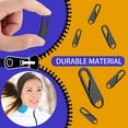 thumbnail image 2 of 10 Pcs Zipper Pull Replacement Zipper Repair Kit Zipper Slider Pull Tab Universal Zipper Fixer Metal Zipper (Black), 2 of 6