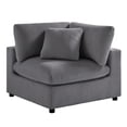 thumbnail image 2 of LiviNest Corner Chair 40 Inch Compact Reading Sofa: Modern Charcoal Corduroy Wedge Design - Small Apartment Space Saving Accent Seating with Plush Cushions & Solid Wood Frame, 2 of 4