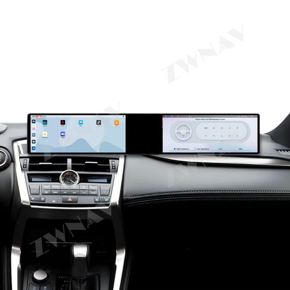 ZWNAV Dual 12.3 inch for Lexus NX200t/300/300h 2015-2018 GPS Navigation Android 13 Car Radio CarPlay Multimedia Player Head Stereo Unit HD Screen