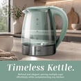 thumbnail image 7 of COOK WITH COLOR Electric Kettle, 1200W 1.8L Glass Water Boiler, Sage, 7 of 7