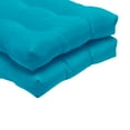 thumbnail image 4 of thinsony 2x Coussin d'Assise en Osier Uni Capitonné Dossier Rond 48 cm Bleu Lac, 4 of 9