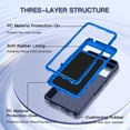 thumbnail image 2 of I-HONVA For Google Pixel 7A Case,3-Layer Military Grade Drop Protection Anti-Slip Rugged Shockproof Dustproof Protection 6.2 inch Phone Case,Deep Blue, 2 of 7