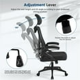 thumbnail image 6 of Yaheetech Adjustable High Back Mesh Office Chair with 90° Flip-up Armrest, Black, 6 of 8