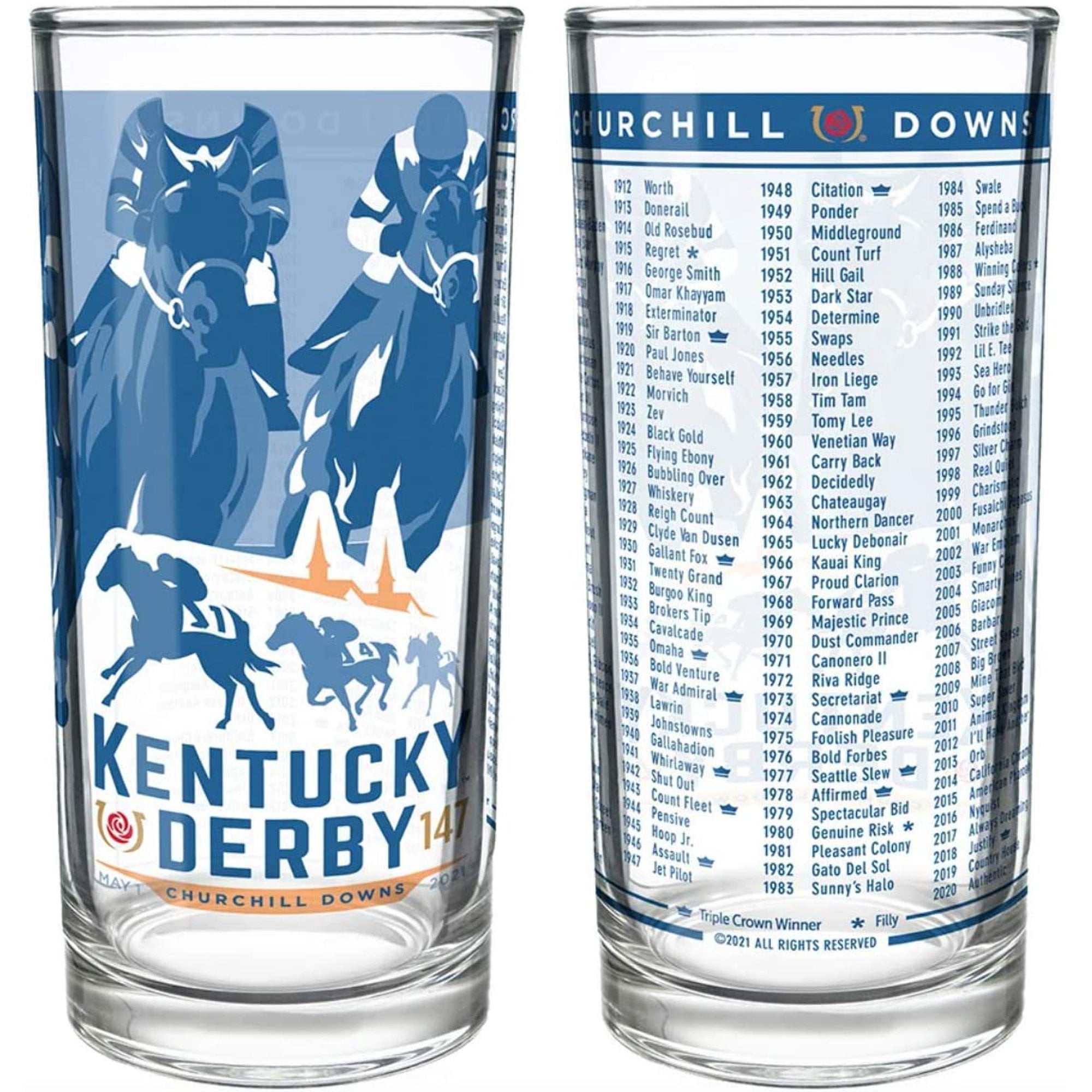 2013 and 2014 Kentucky Derby Mint Julep Glass 