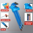 thumbnail image 2 of TOPEX 38Pcs Allen Key Set Hex Key Allen Wrench Folding Hex Key Ball End Metric/SAE/Star, 2 of 12