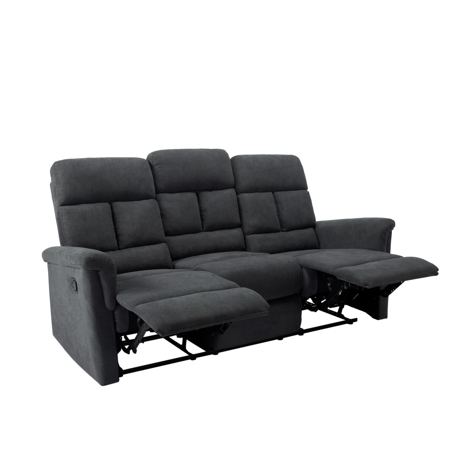 Kadyn 3-seater Relining Sofa, Modern Recliner Sofa for Living Room, Polyester Upholstered Sofa, Grey Kadyn 3-seater Relining Sofa, Modern Recliner Sofa for Living Room, Polyester Upholstered Sofa, Grey