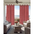 thumbnail image 4 of Vintage Coral Red Blackout Curtains, Light Blocking Print Window Curtains, Farmhouse Retro Solid Color Linen Texture Thermal Insulated Window Drapes for Living Room 2 Panels, 84"W x 63"L, 4 of 9