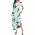thumbnail image 2 of Vestido largo Jeqeocafy para mujer, verano 2025, cuello redondo, manga corta, 2 of 6