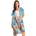 thumbnail image 2 of BZSMCE Women Creatively Soaking in Sunshine Print Beach Cover-ups Size:S-2XL, 2 of 7