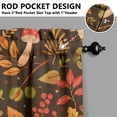 thumbnail image 5 of Rod Pocket Kitchen Curtain Set 3-Piece, 27.5x36 Inch Valance & Tier Drapes, Polyester Pongee Cafe Curtains for Living Room, Bathroom, Farmhouse Rustic Country Window Treatments., 5 of 6