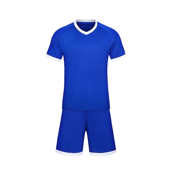 Work Sport Athletic Football Soccer Match Top Sets for Kids Girl Boy Fall Summer Short Sleeve V Neck School Girl Cosplay Plain Top Tees Sets Child 2026