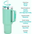 thumbnail image 3 of Drinco 40oz 30oz Tumbler with Handle Vacuum Insulated Stainless Steel-30oz Sage, 3 of 5