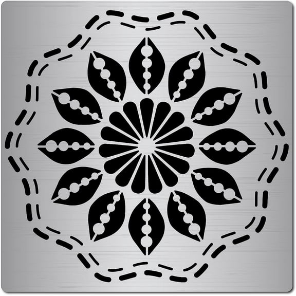 6.3 Inch Metal Flower of Life Stencil Templates Stainless Steel Mandala Painting Reusable Template Journal Tool for Painting Wood Burning Pyrography and Engraving Stainless Steel Color 1pc
