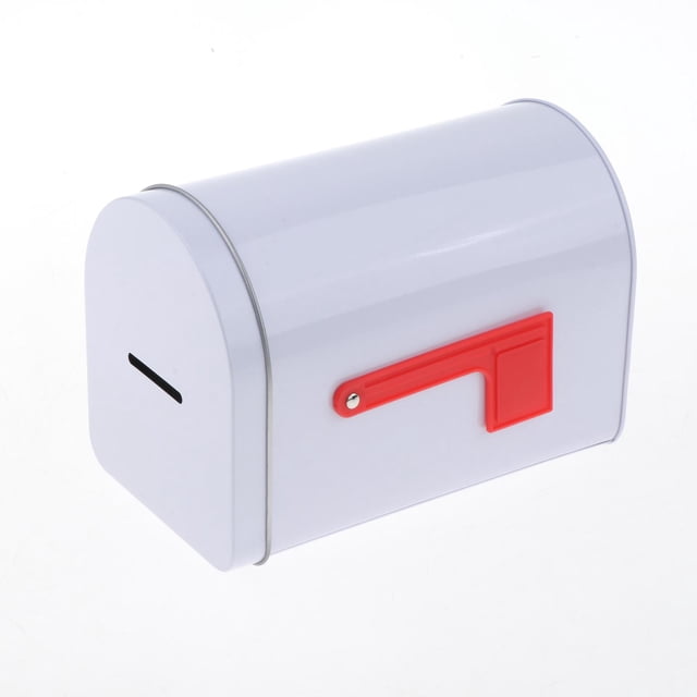 Buzón resistente a la intemperie, buzón de correos, buzón decorativo de hierro, buzón para puerta, exterior, hogar, decoración para exteriores Blanco