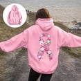 thumbnail image 5 of Towmus Womens Christmas Sweatshirts Pink Ribbon Cute Snowman Graphic Long Sleeve Hoodie Sweatshirt Fall Winter Pullover Tops, 5 of 8