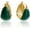 Green, variant on Thick Chunky Huggie Hoop Earrings for Women – Statement Vintage Gold Pated Cubic Zirconia Sensitive Ears Hypoallergenic Stud Jewelry Gift