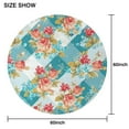 thumbnail image 6 of Pioneer Flower Floral Print Pattern Round Tablecloth 60"x60",Wrinkle Wipeable Table Cloth for Kitchen Dining Room Picnic Patio Party, 6 of 6