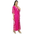 thumbnail image 5 of Bimba Womens Long Maxi Kimono Kaftan Designer Rayon Night Dress Caftan Coverup, 5 of 7