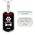 thumbnail image 2 of Mudi Stainless Steel or 18k Gold Premium Swivel Dog Tag Keychain, 2 of 16