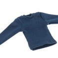 thumbnail image 6 of JWQFBC 1/12 Scale Mini Long Sleeve Shirt ,Figure Doll Clothes, Casual, Handmade Costume Dark Blue, 6 of 8
