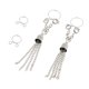 thumbnail image 5 of 2 piezas de material acero inoxidable 316L anillos para pezones cuelgan joyas para pezones sin piercings Borla de plata Salvador Dali Nipplering no perforante, 5 of 10