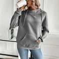 thumbnail image 6 of Enjoytime Lightweight Hoodies for Women Fashion Solid Color Long Sleeve Crewneck Sweatshirt Casual Loose Pullover Tops Gray L, 6 of 8