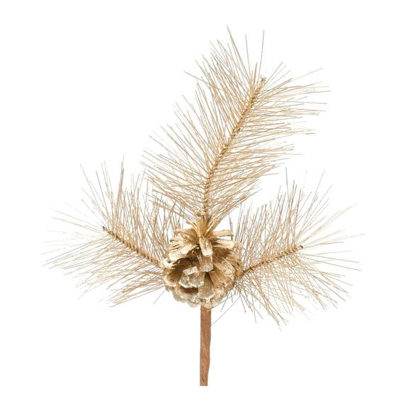 Melrose Set of 6 Gold Pine Artificial Christmas Picks 10.5"