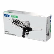 onn Outdoor TV Antenna with Mounting Pole, 85-mile Range (Reception Varies by Location), Supports HDTV & 4K UHD