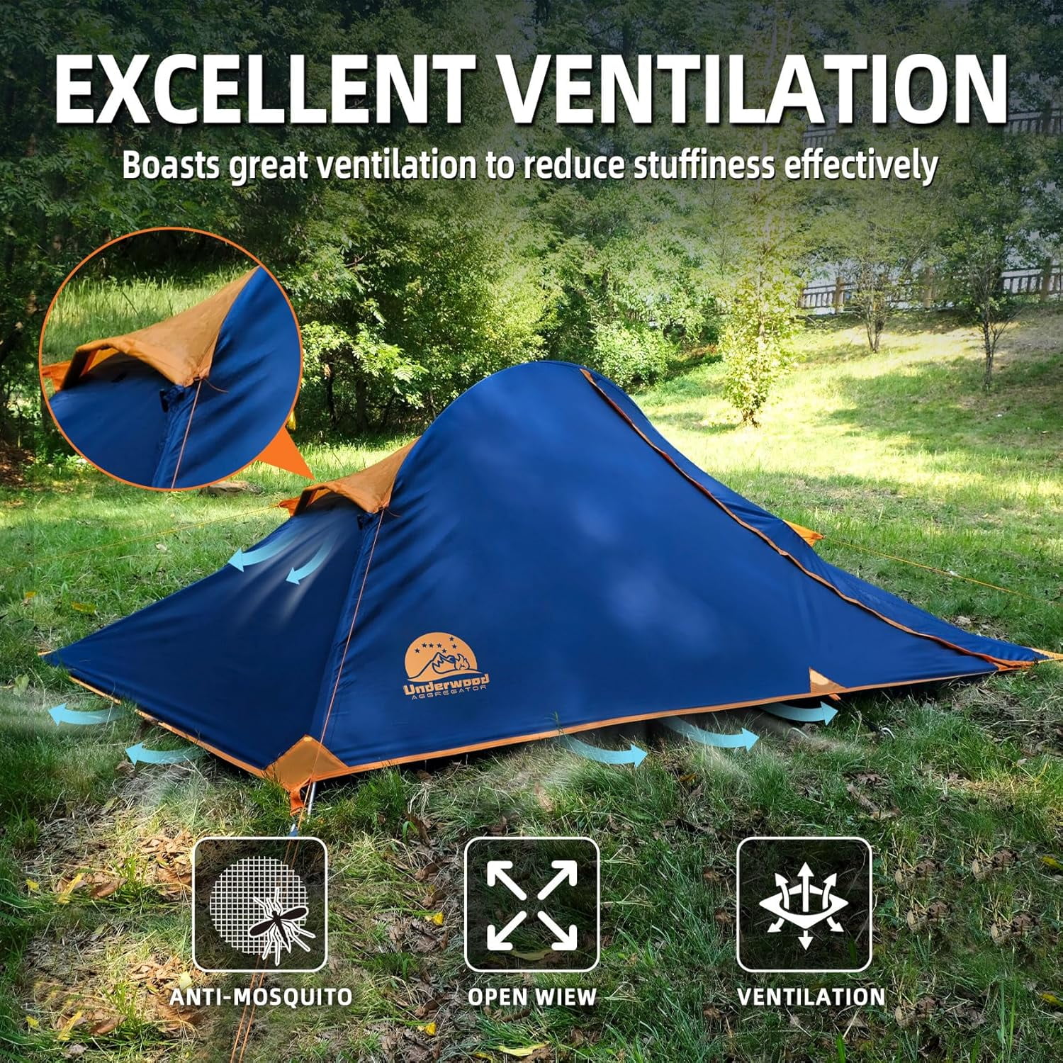 1 Person Backpacking Tent for Camping - Aegis Ultralight Waterproof Outdoor One Person Tent