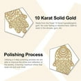 thumbnail image 2 of Charm America - Gold Filigree Hamsa Hand Charm - 10 Karat Solid Gold - Hamsa Hand Pendant, 2 of 4