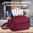 thumbnail image 5 of Toiletry Bag, Large Capacity Travel Bag for Toiletries, Waterproof Oxford Fabric Toiletry Organizer for Travel, Business Trips and Daily Use, Travel Essentials Burgundy, 5 of 7