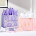 thumbnail image 4 of 2 Pack 13" Large Beautiful Gift Bags Set with Greeting Card and Tissue Paper, Reusable Non-Woven Gift Wrap Bags with Handle for Presents of Any Birthday, Weddings, Mothers Day & Special Moments, 4 of 7