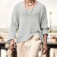 thumbnail image 2 of Krdevn Men's Knitted Long Sleeved Solid Color Sweater Round Neck Loose Top,L, 2 of 4