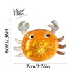 thumbnail image 2 of Squishy Crab Stress Relief Squeeze Toy, Transparent Sea Animal Sensory Fidget Toy for Kids Adults, Soft Decompression Hand Toy for Ocean Themed Party Favor Gift, 2 of 4