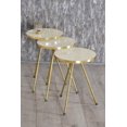 thumbnail image 6 of Set of 3 Nesting END Tables - Round Stacking Coffee Side Tables for Small Spaces, Nightstand Bedside Table for Living Room, Bedroom, Living Room, Balcony, NO-Tools Assembly (Beige/Gold, Sunset), 6 of 12