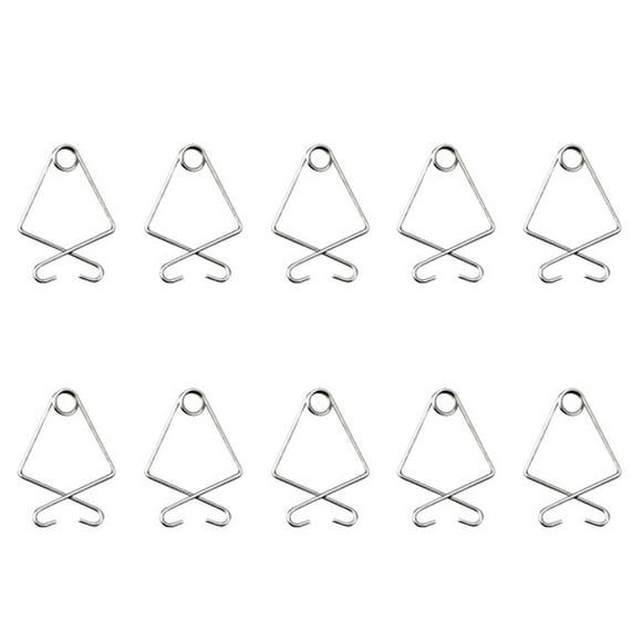 Matsuzay 10 ganchos para azulejos de techo, acero inoxidable, Flexible, diseño Simple, letrero colgante para oficina, aula, forma de pez F3 Type2 NO2