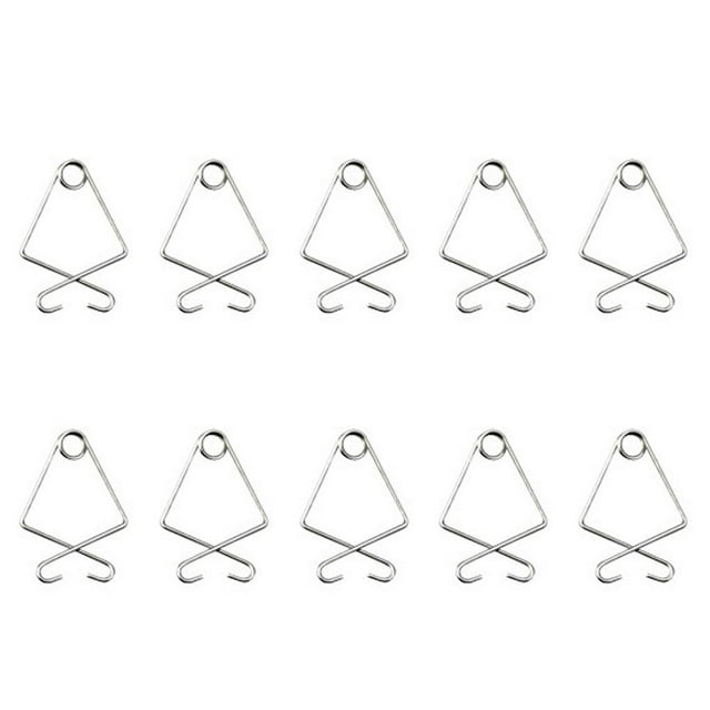 10 Pcs Crochets de Carreaux de Plafond en Acier Inoxydable Installation Facile Design Simple Sans Déformation Panneau Suspendu Organisation Maison en Forme de Poisson F3